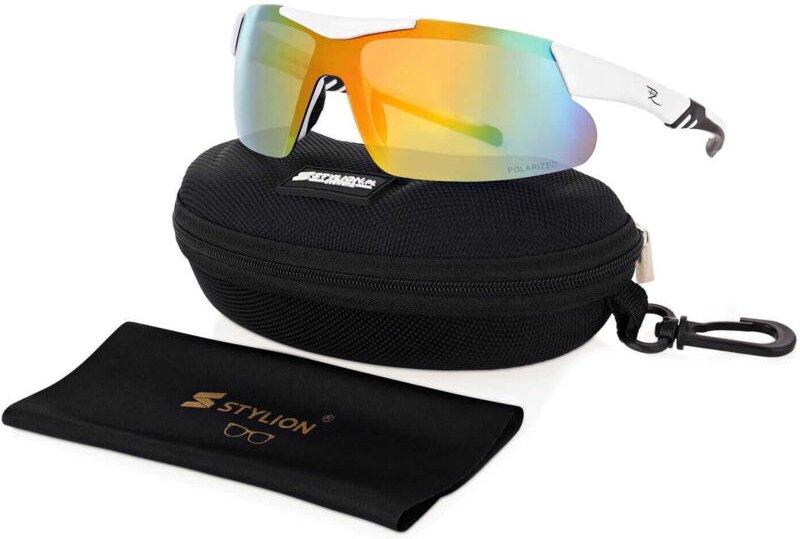 Blaues Brillenetui mit Karabiner