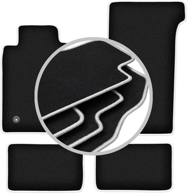 CARLUX-SILVER Autofußmatten für: Mercedes SL R107 ohne Katalysator Coupé (1971-1989)