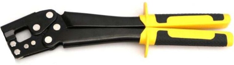 Griffbolzen-Crimpzange für Trockenbau: Leichtstahl-Festschlagzange, professionelle Lochzange, Griffbolzen-Crimphalter, V...