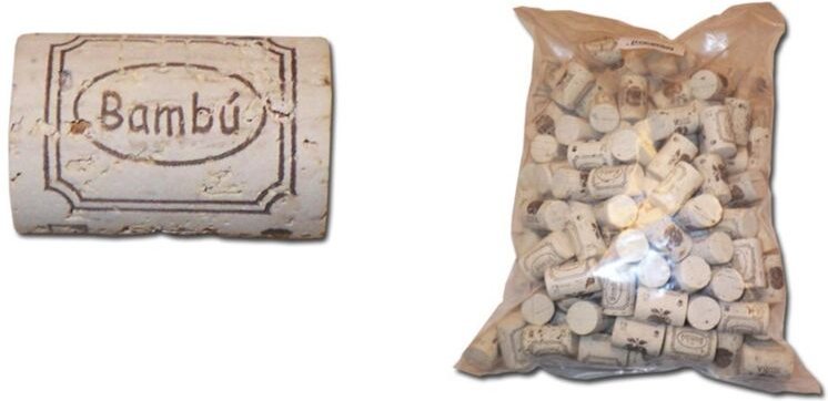 Fplus - Bambu T-Zylinder Kork 39x26200 Einheiten. Natürlicher Blco Apfelwein 21226