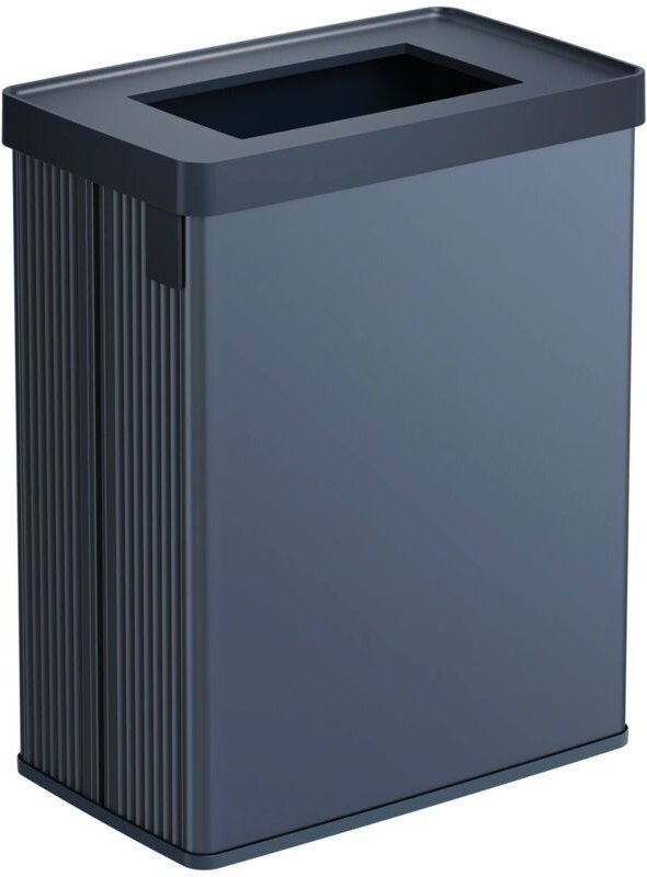 Mülleimer Denno, Abfalleimer, Behälter zur getrennten Abfallsammlung, Müllschrank, 44x27 h69 cm, Blau - Dmora