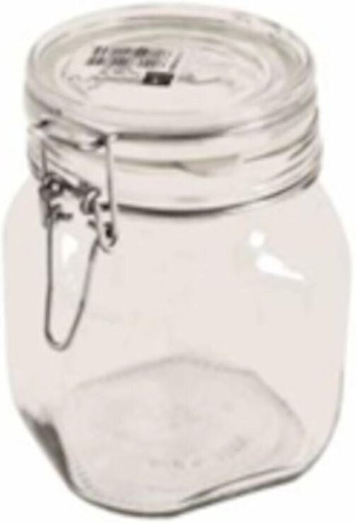 Siena Home - Drahtbügelglas cucinare 870 quadratisch, mit Gummiring 0,75 l