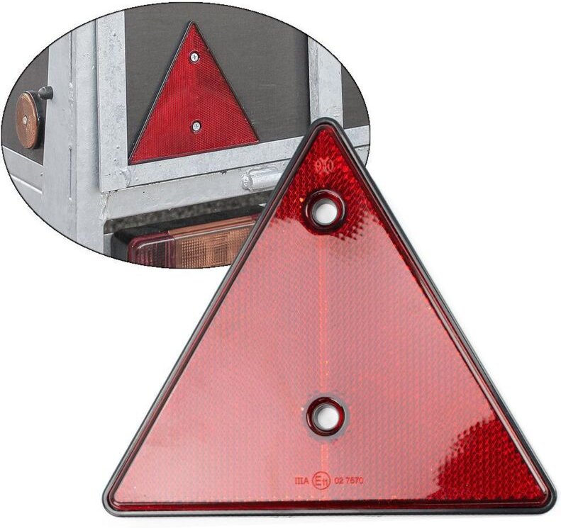 Crediri 2er Set Dreieck-Reflektoren für Anschraub-Anhänger