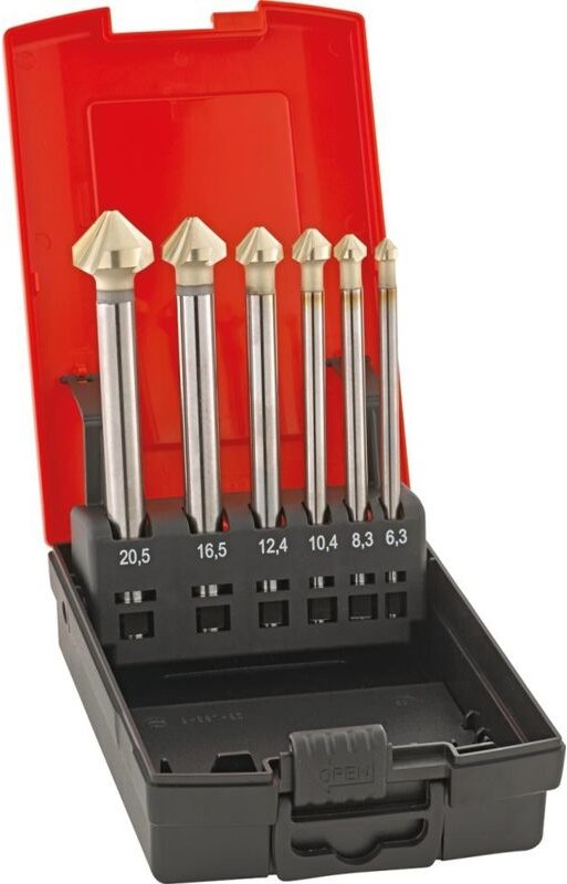 Kegelsenker Set hsse DIN335 6,3 - 20,5mm zyl. 90Grad Form c ugt duo+ lang Format gt