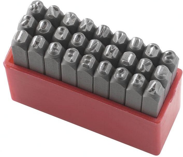 Satz stempel buchstaben 5 mm fuer markierung Fervi p012/l05