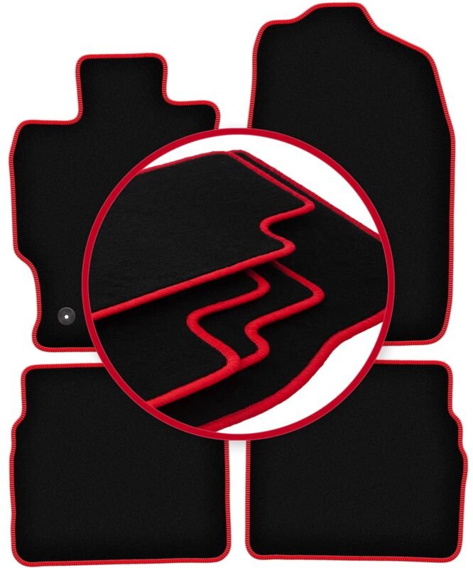 CARLUX-RED Autofußmatten für: Mazda 6 II GH Limousine, Kombi, Liftback, Fließheck (2007-2012)