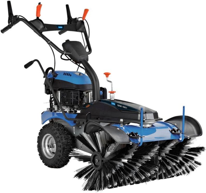 Güde - Kehrmaschine Benzin gkm 100.1 1m Breite mit Besen, Schneeschild und Auffangbehälter