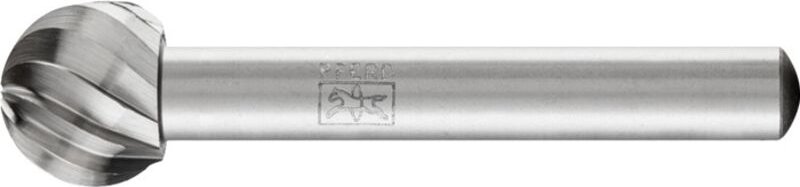 Hss Frässtift Kugelform f ø 12x10mm Schaft-Ø 6 mm z 1 universal grob - Pferd