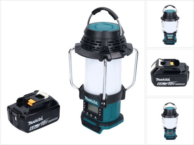 Dmr 055 G1 Akku Radio 18 v fm mit Laterne 360° Taschenlampe + 1x Akku 6,0 Ah - ohne Ladegerät - Makita