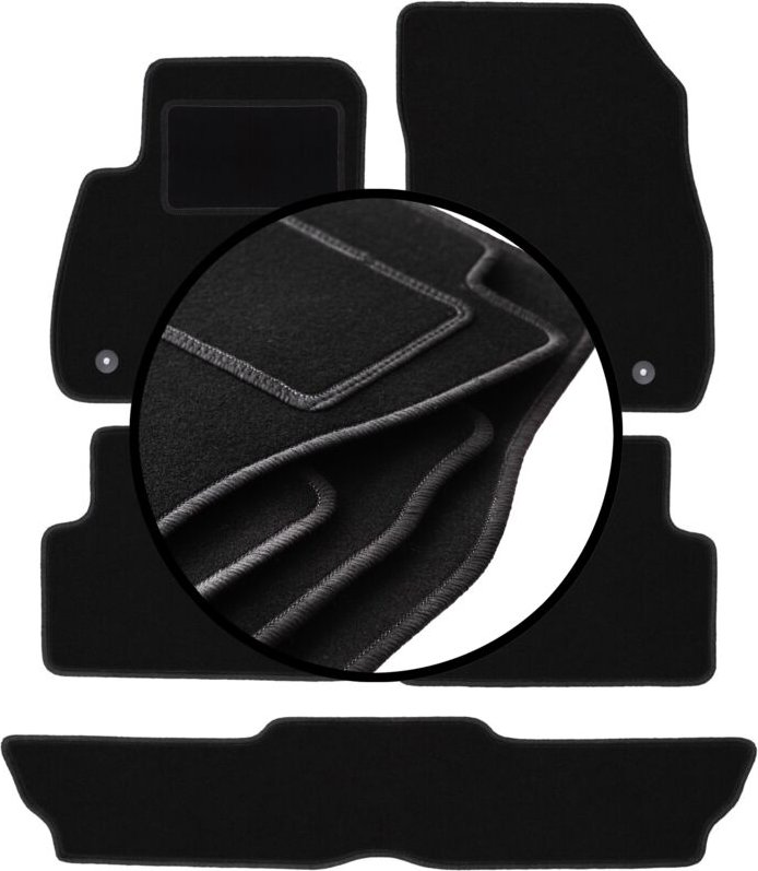 Komplettset Veloursmatten für: Opel Zafira C 7-Sitzer (2012-2019)