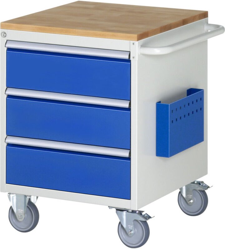 Montagewagen Buche-Top 3 x Schublade-L 3x180mm BxTxH 580x650x795 mm - RAU