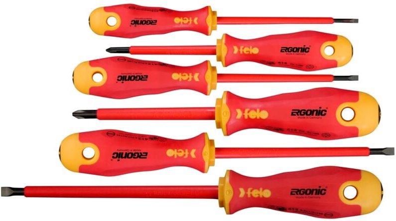 ERGONIC 6-teiliges isoliertes Schraubendreher-Set. SL/PH Felo 41396198