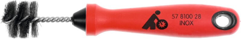 Lessmann Fittingbürste gewellter INOX-Draht, passend für Rohr-Innen-⌀ 28 mm