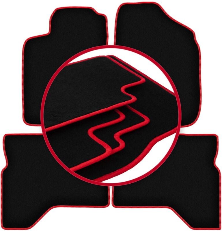 CARLUX-RED Autofußmatten für: Mitsubishi Pajero Sport I SUV (1996-2008)