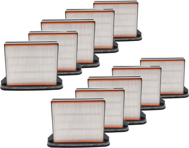 10x Staubsaugerfilter kompatibel mit Blastrac bdc 1114 Staubsauger - HEPA-Faltenfilter-Nassfilter Schwarz Grau Weiß - Vh...