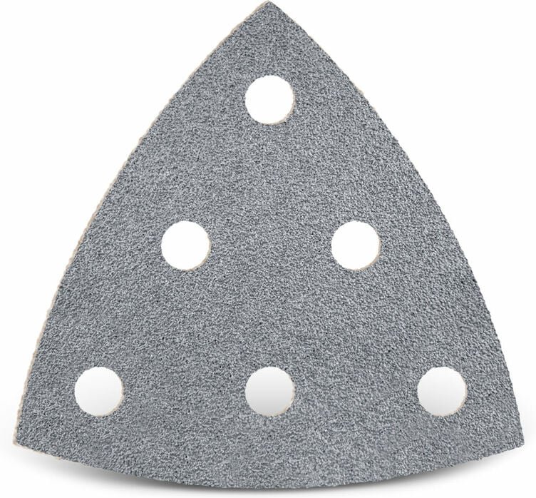 Platinum Klett-Schleifblätter, 93 mm, 6-Loch, f. Deltaschleifer, Halbedelkorund (50 Stk.) K100 - Menzer