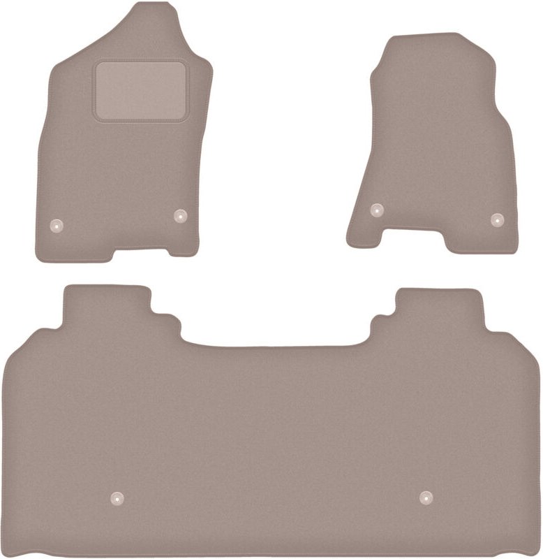 Beige Velours-Fußmatten für: Dodge RAM 1500 long (2019)