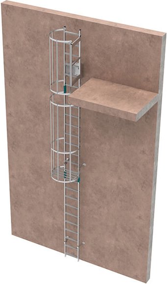 Thumbnail - Matisère - Ortsfeste Steigleitern mit Klappe - Steighöhe von 4,86 bis 5,70m - CRINO-SL/004-7871