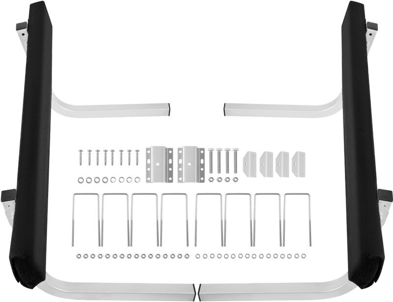 45' Bootsanhänger-Führung, π-förmige Anhängerführung mit teppichgepolsterten Brettern - Mophorn
