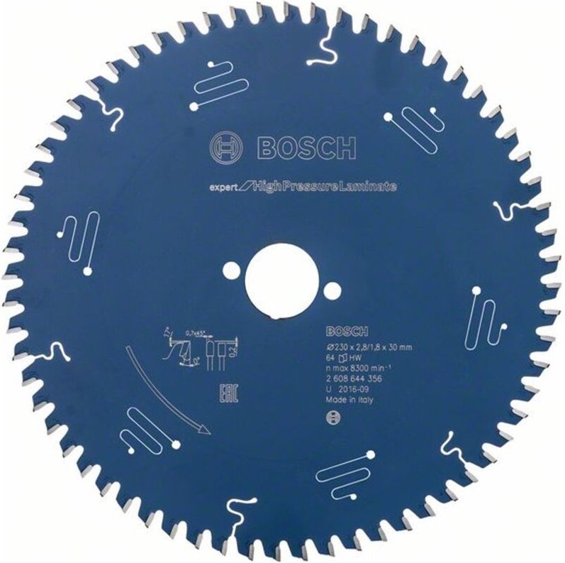 Kreissägeblatt Expert for High Pressure Laminate, 230 x 30 x 2,8 mm, 64 Zähne - Bosch