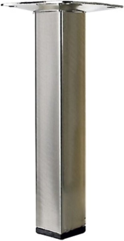 HETTICH Möbelfuß quadratisch, starr, Stahl grau gebürstet HETTICH