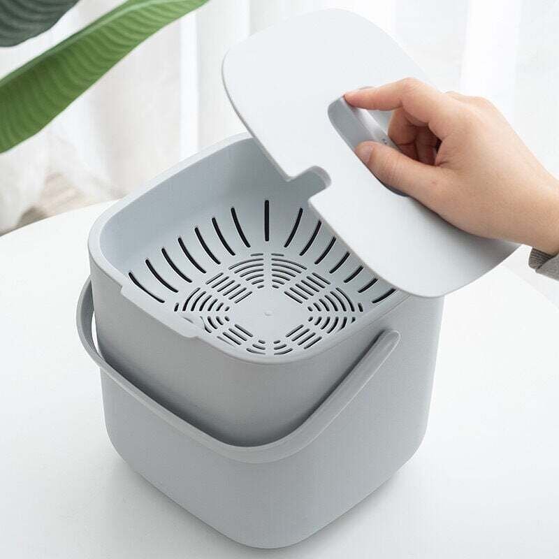 Bio Mülleimer Küche - 6,5L - Komposteimer Küche für den alltäglichen Biomüllbehälter - Spülmaschinengeeignet - Geruchsdi...