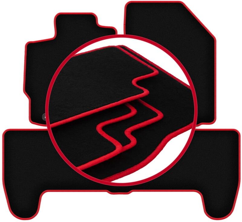 CARLUX-RED Autofußmatten für: Toyota Yaris II Fließheck (2005-2011)