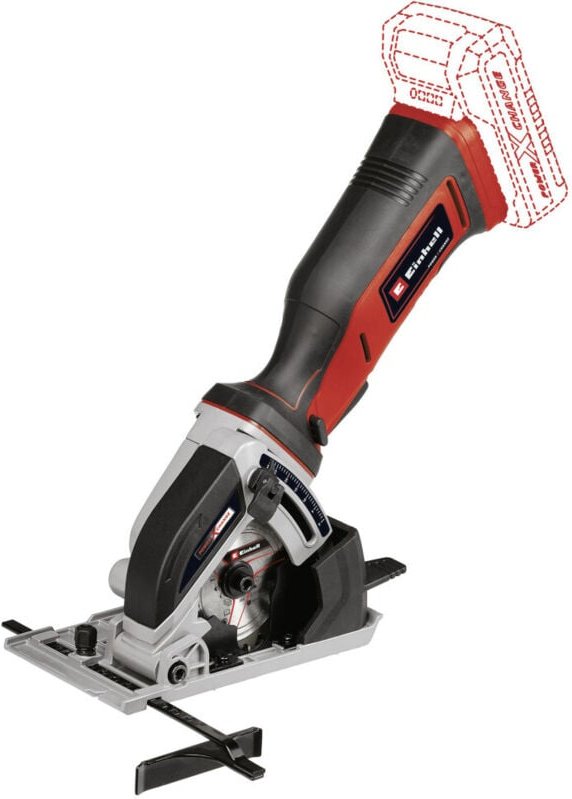 Einhell - Akku-Mini-Handkreissäge te-cs 18/89 Li - Solo Power X-Change (Lithium-Ionen, werkzeuglose Einstellung d. Schni...