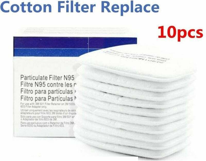 10 Stück Baumwollfilter/Kartuschen-Atemschutzmaske, Ersatzbeschlag für die Serien 6000501, 6200, 7502 und 6800.