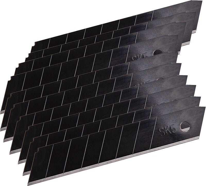 Teppichmesser Abbrechklingen Cuttermesser Klingen schwarz 18 mm SK5 10 St - Kestek