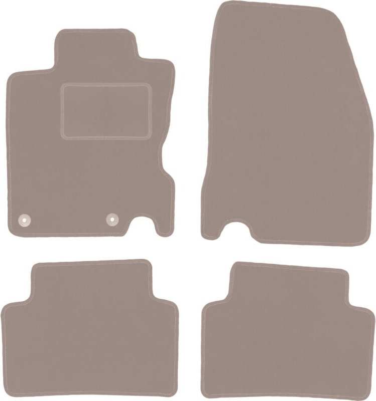 Beige Veloursmatten für: Nissan Qashqai II J11 Crossover (2013-)