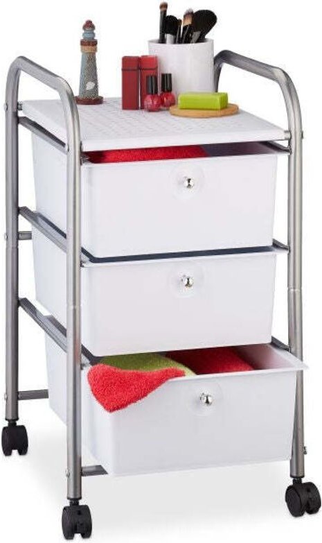 Northix - Badezimmerwagen mit 3 schubladen 88304
