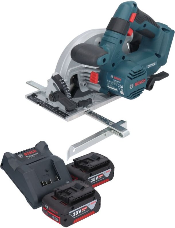 Bosch gks 18V-57-2 Professional Akku Handkreissäge 18 v 165 mm Brushless + 2x Akku 4,0 Ah + Ladegerät