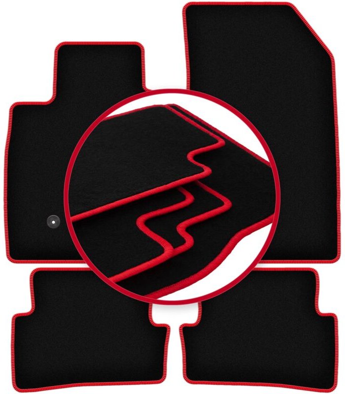 CARLUX-RED Automatten für: Renault Clio III Grandtour, Kombi, Schrägheck (2005-2012)