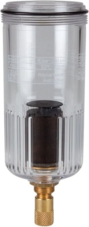 Polycarbonatbehälter, inkl. O-Ring, vollautom. Ablassventil, bg 3 - Riegler