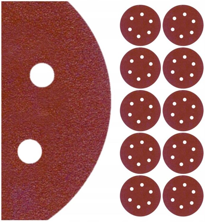 Klett-Schleifpapier für Schleifmaschinen, Bohrmaschinen, Scheiben, 150 mm, P220 x10