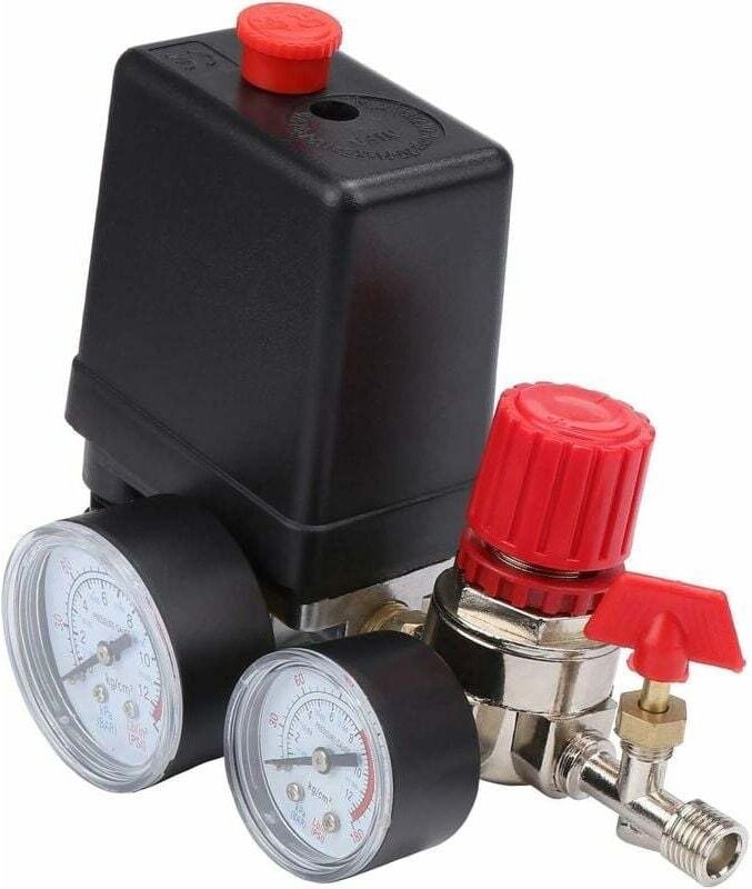 Thumbnail - Luftkompressor-Druckschalter, Ventilschalter, Luftkompressor mit Regler-Messgerät