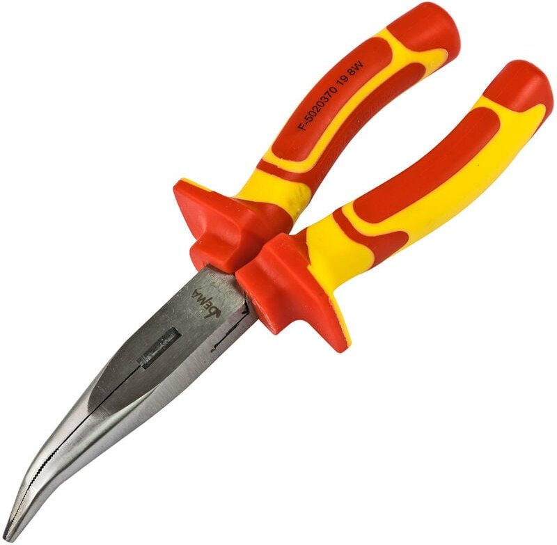 Flachrundzange mit Schneide gebogen cr-v 200 mm