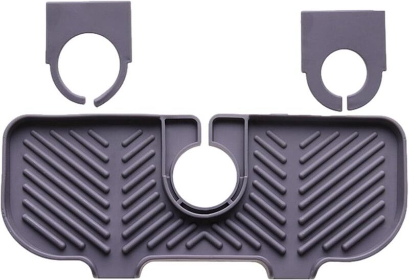 Wasserhahn-Abflussmatte – Spritzschutz – Arbeitsplatte, Wasserhahngriff, Tropfschutz
