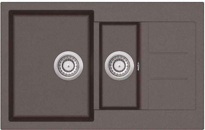 Quellmalz - Granitspüle Victory W800.30 - braun, ab 60er Unterschrank, 80 x 50 cm