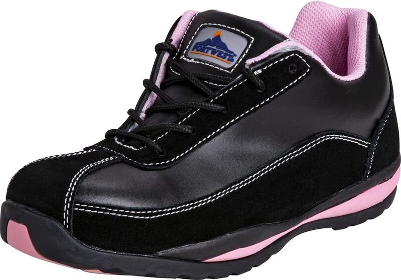 Sicherheitsschuhe Damen niedrig S1P HRO Schwarz/Rose 40