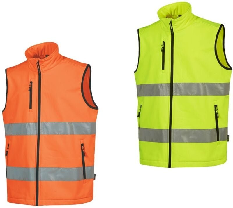 U-Power Alcor Warnschutz-Softshell-Arbeitsweste - S - Orange