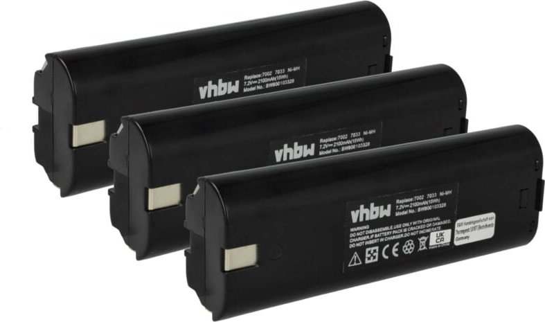 3x Akku kompatibel mit Makita 3700D, 3700DW, 4071D, 4073D, 4307D, 4307DW, 4770D, 6002D, 6002DW Elektrowerkzeug (2100 mAh...