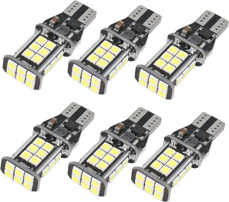 6er-Pack extrem helle 921 912 Rückfahrscheinwerfer-LED-Lampe, 1100 Lumen, Canbus-fehlerfrei, T15 906 W16W-Sockel, 21 Stü...