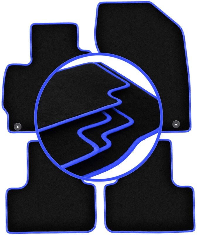 CARLUX-BLUE Auto-Fußmatten für: Citroen C4 Aircross Crossover (2012-2017)