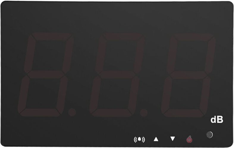 9,6-Zoll-LCD-Digital-Schallpegelmesser, USB-betrieben, 30–130 dB, zum Aufhängen an der Wand, Geräuschtester - Zoternen