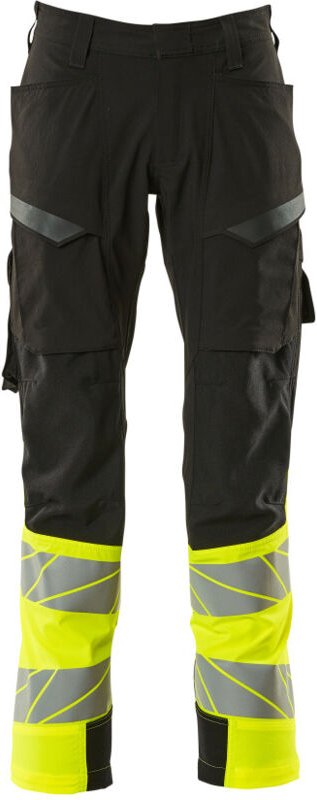 Thumbnail - Mascot - Hose mit Schenkeltaschen 19379-510-0917 Gr. 76C48 schwarz/hi-vis gelb