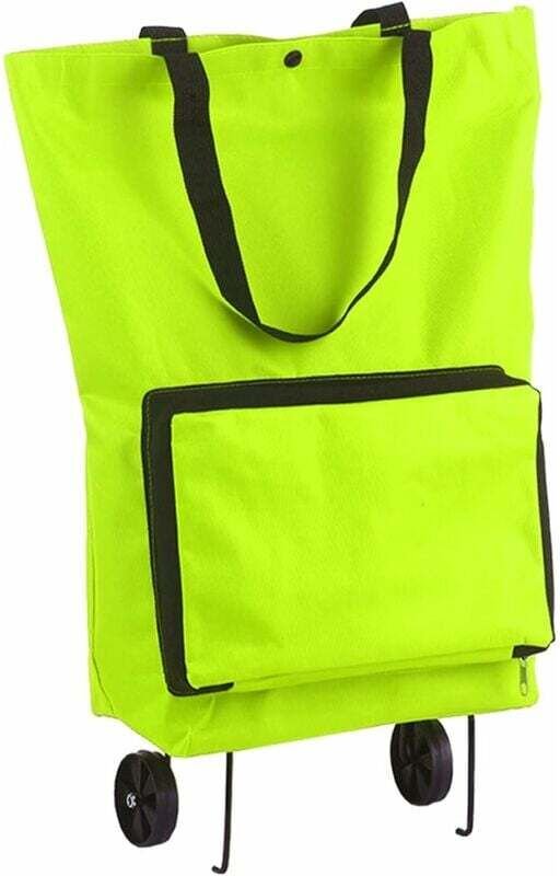 SHINING HOUSE Rollbare Einkaufstasche, faltbare Rolltasche mit Rollen, wiederverwendbar, faltbar, Einkaufswagen, faltbar...