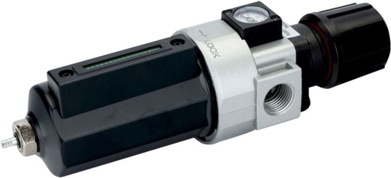 Bahco 1/2 Druckluft-Wasserabscheider, 200 CC, bis 3,8 L/Min, 1-8,5 Bar