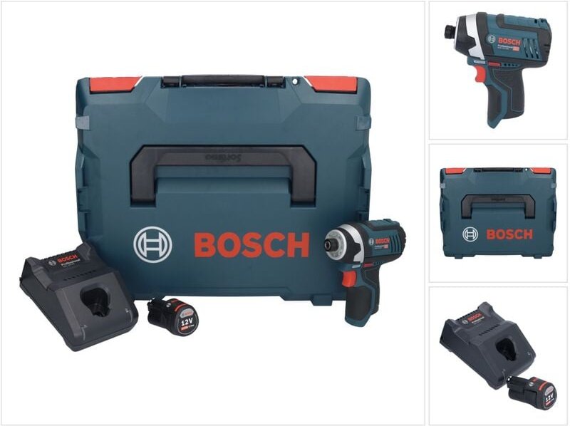 Gdr 12V-105 Professional Akku Drehschlagschrauber 12 v 105 Nm 1/4' + 1x Akku 3,0 Ah + Ladegerät + L-Boxx - Bosch